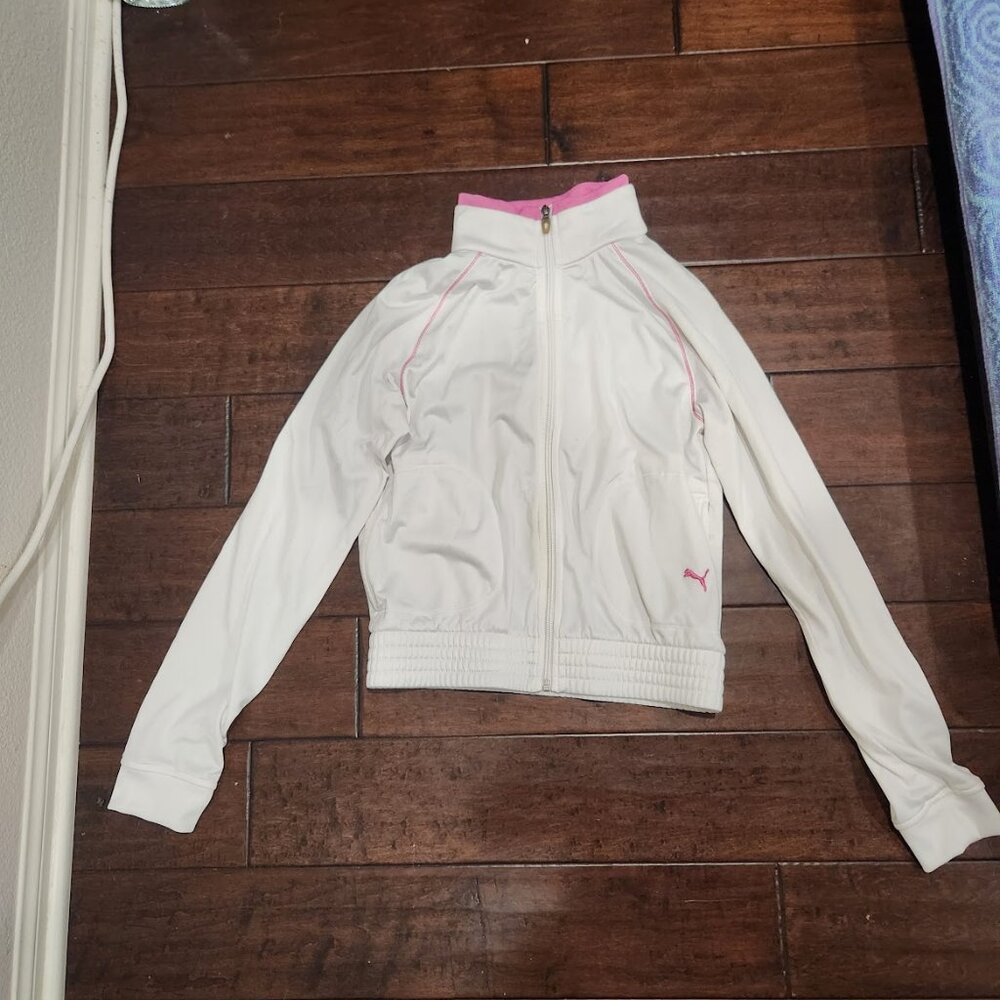 Puma white track jacket